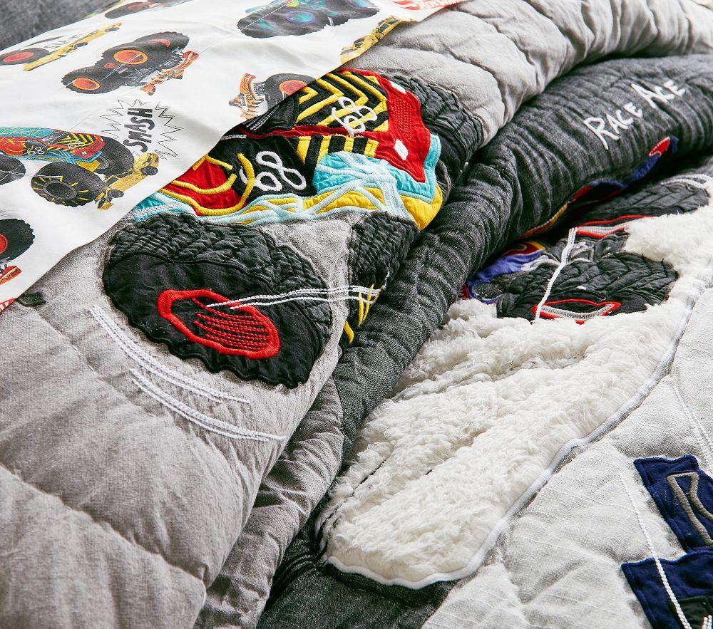 Hot Wheels Monster Trucks Comforter Pillowcases Pottery Barn Kids AU